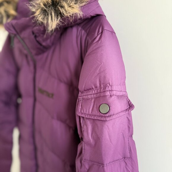 ❄️NWT❄️Women's Marmot Ithaca Down Puffer Jacket with Faux Fur❄️ - Picture 7 of 14